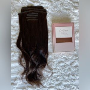 Glam Seamless 20” Invisi-Clip-In Hair Extensions Dark Brown